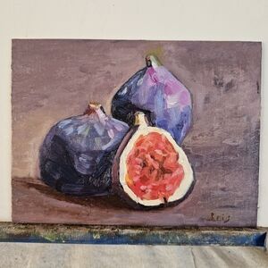 Abstract oil Painting Still Life Figs